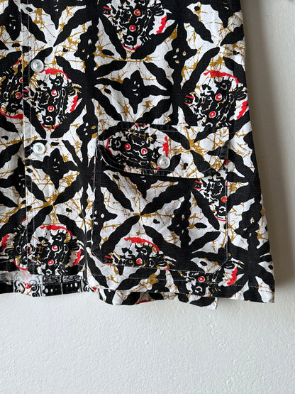 1970s Kenyan batik shirt