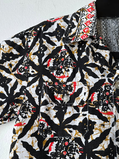 1970s Kenyan batik shirt