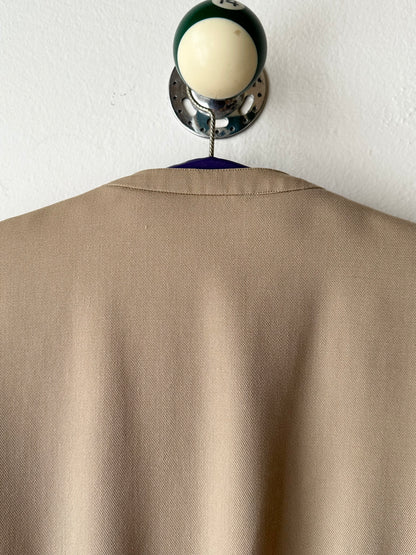 Wool gabardine short jacket