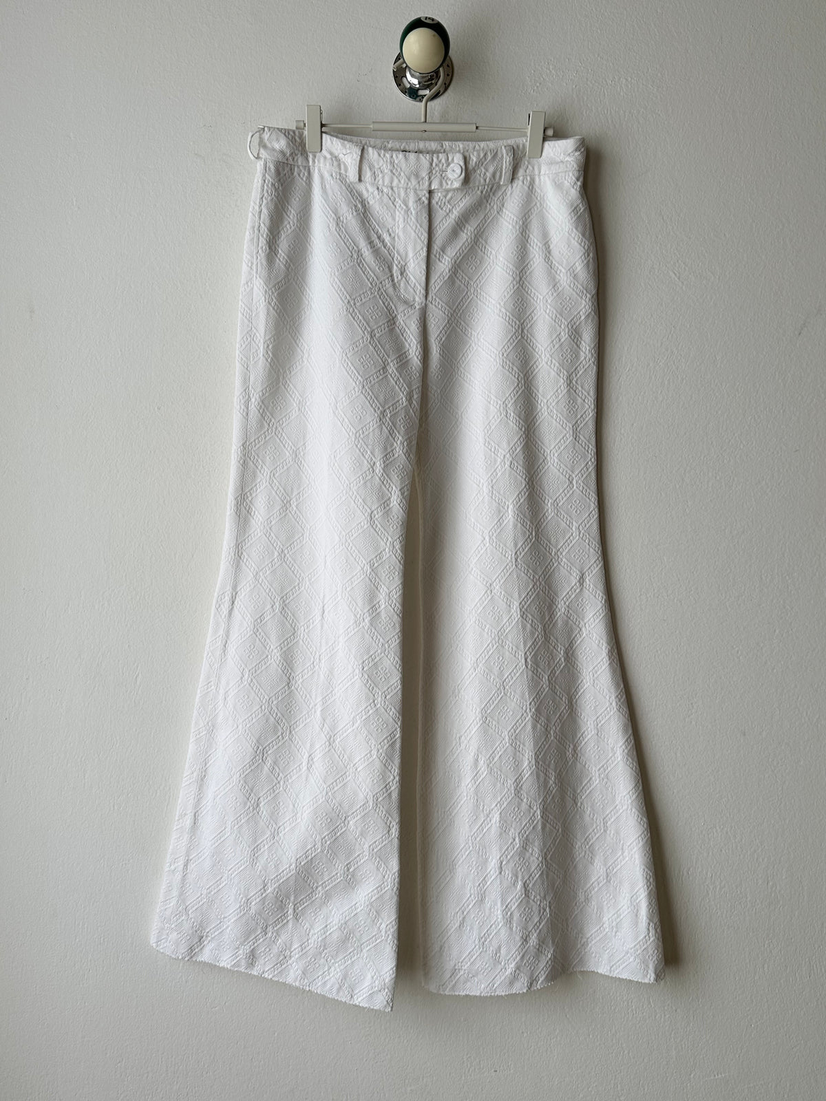Chloé cotton pique wide trouser