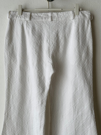 Chloé cotton pique wide trouser