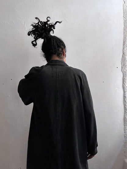 80's Levi's Black denim coat Vintage Made in Italy 80年代 リーバイス ブラックデニム コート Rare レア イタリア製 ヴィンテージ Toto Praha Vintage clothing store Antique shop Prague 古着屋 アンティークショップ プラハ ユーロ古着  ヨーロッパ古着 古着卸 