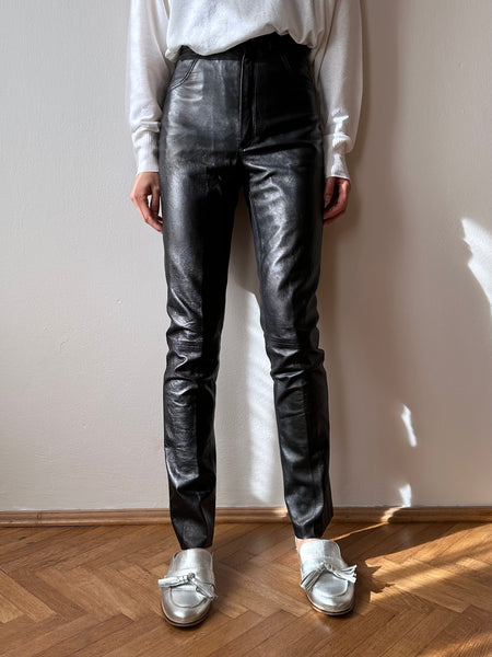 90s leather trouser