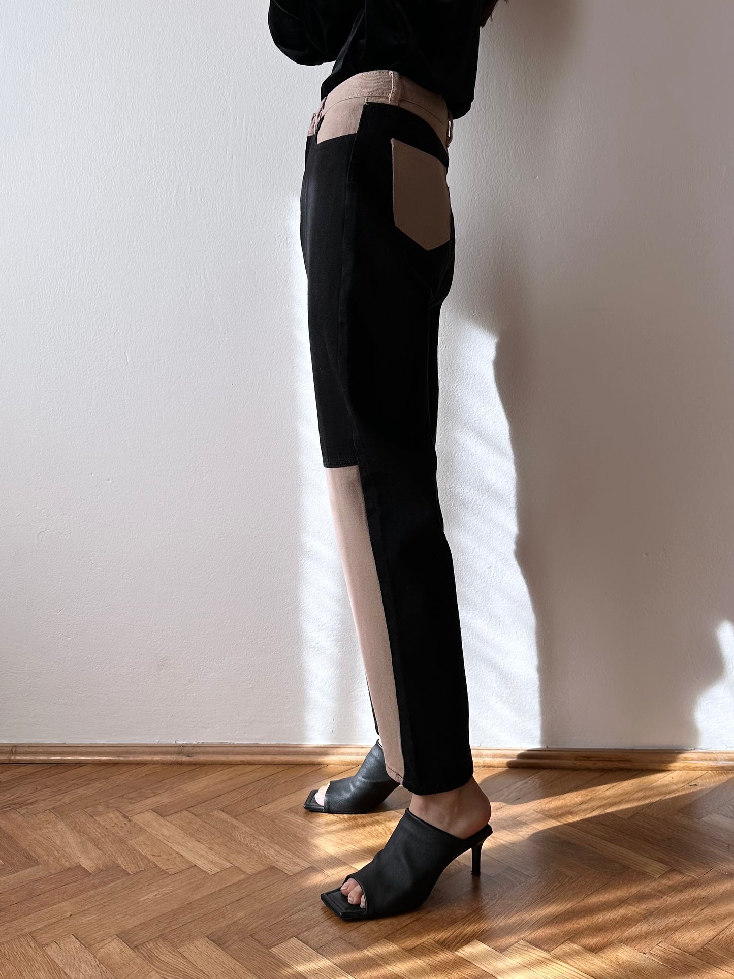 black pink 5pockets trouser