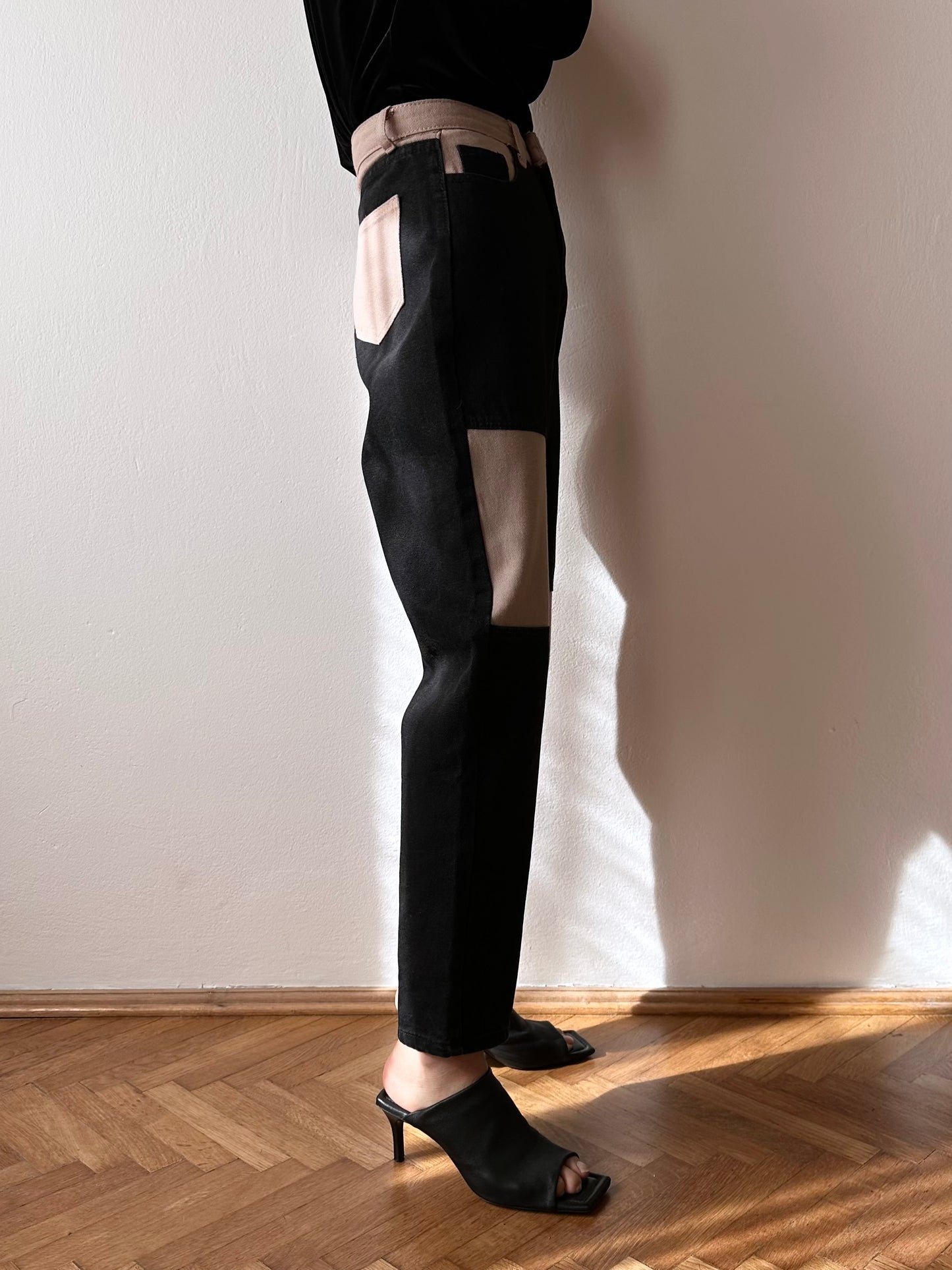 black pink 5pockets trouser