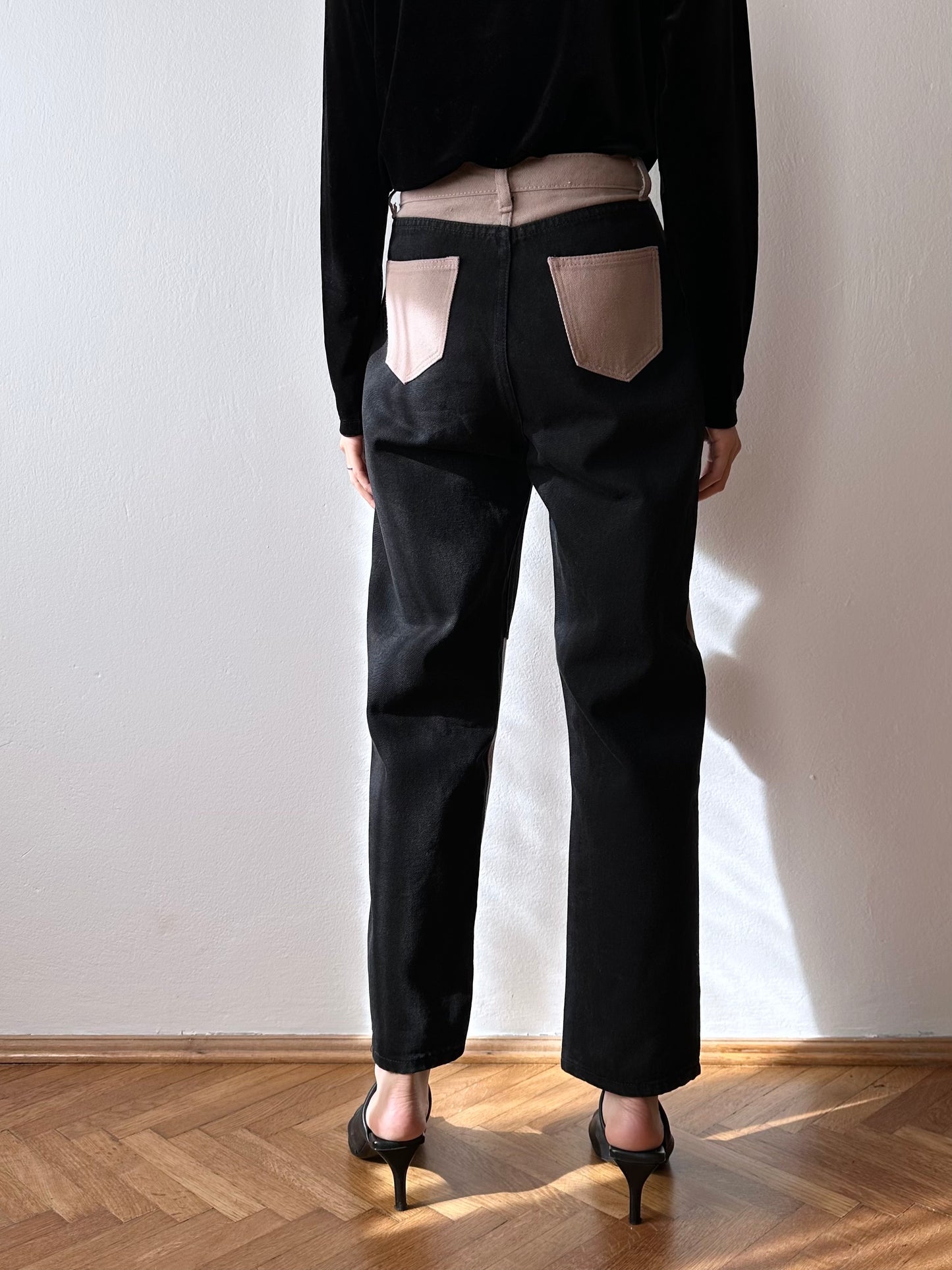 black pink 5pockets trouser