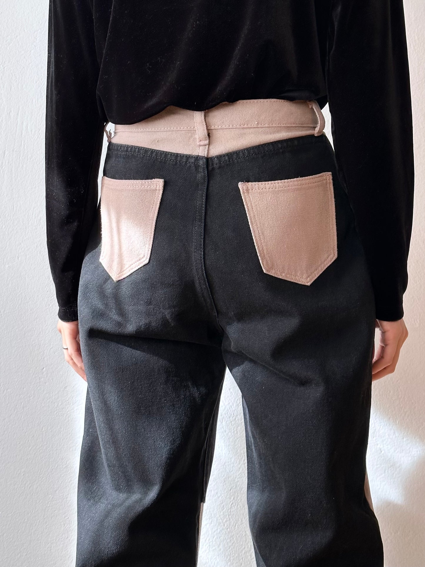 black pink 5pockets trouser