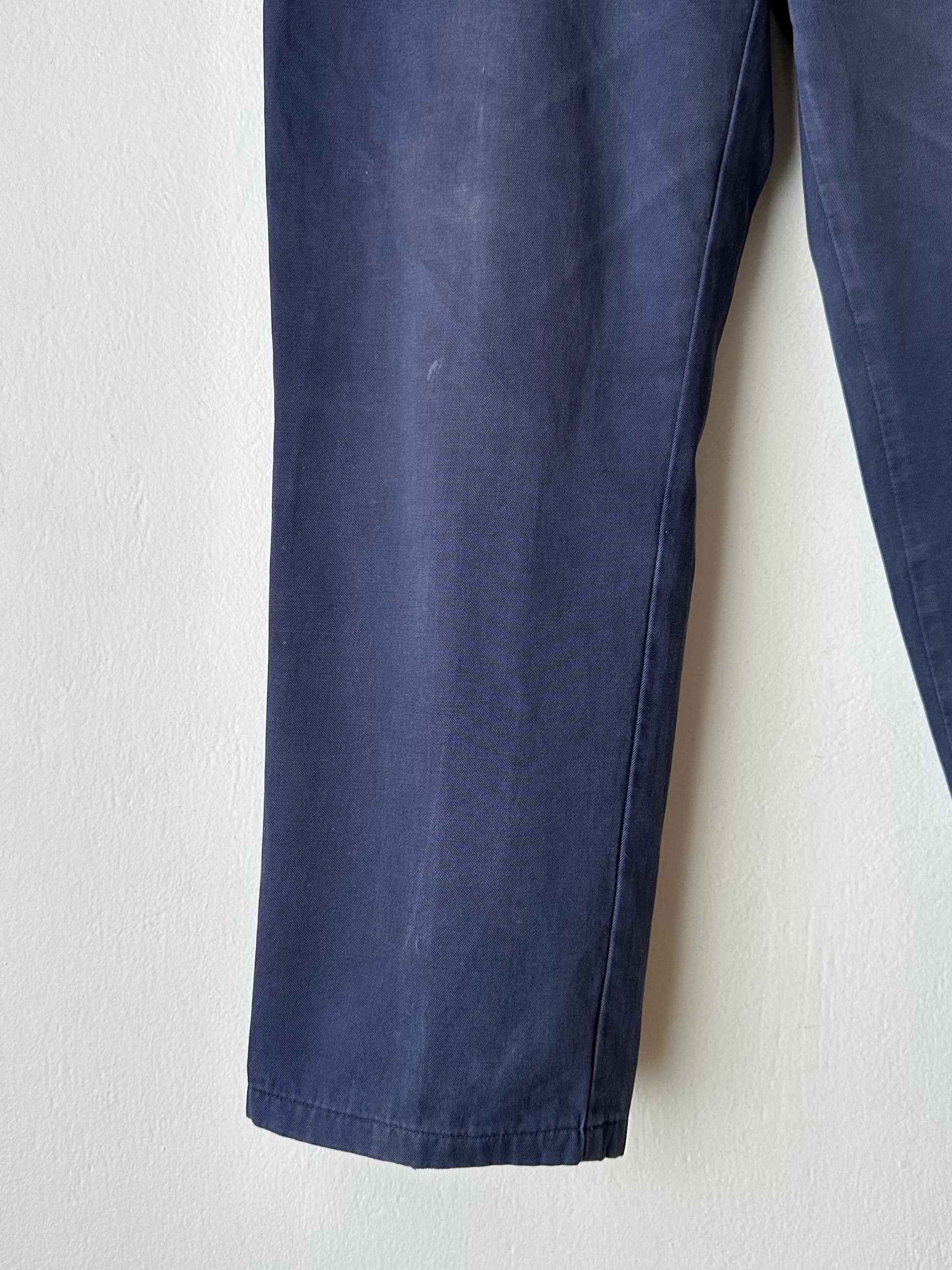1980s Stone Island navy chinos 80年代 Massimo osti マッシモマッシモオスティ Made in Italy イタリア製 ストーンアイランド 紺色 チノパン Toto Praha Vintage clothing shop Antique shop 古着屋 プラハ Showroom appointment Prague ユーロ古着 ヨーロッパ古着 古着卸 ヴィンテージ