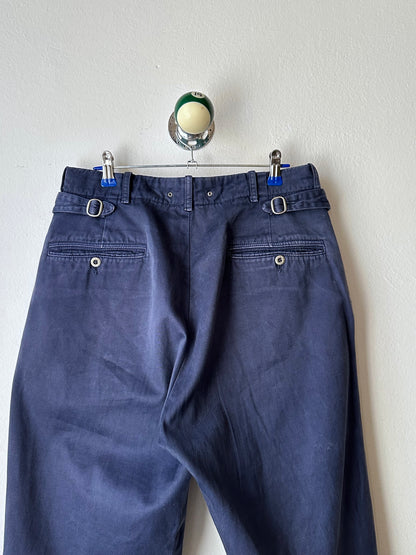 1980s Stone Island navy chinos 80年代 Massimo osti マッシモマッシモオスティ Made in Italy イタリア製 ストーンアイランド 紺色 チノパン Toto Praha Vintage clothing shop Antique shop 古着屋 プラハ Showroom appointment Prague ユーロ古着 ヨーロッパ古着 古着卸 ヴィンテージ