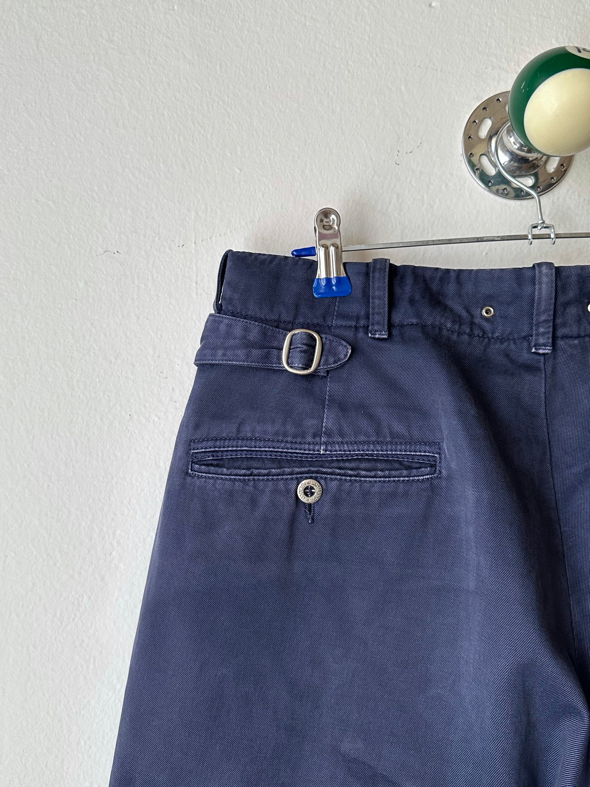 1980s Stone Island navy chinos 80年代 Massimo osti マッシモマッシモオスティ Made in Italy イタリア製 ストーンアイランド 紺色 チノパン Toto Praha Vintage clothing shop Antique shop 古着屋 プラハ Showroom appointment Prague ユーロ古着 ヨーロッパ古着 古着卸 ヴィンテージ