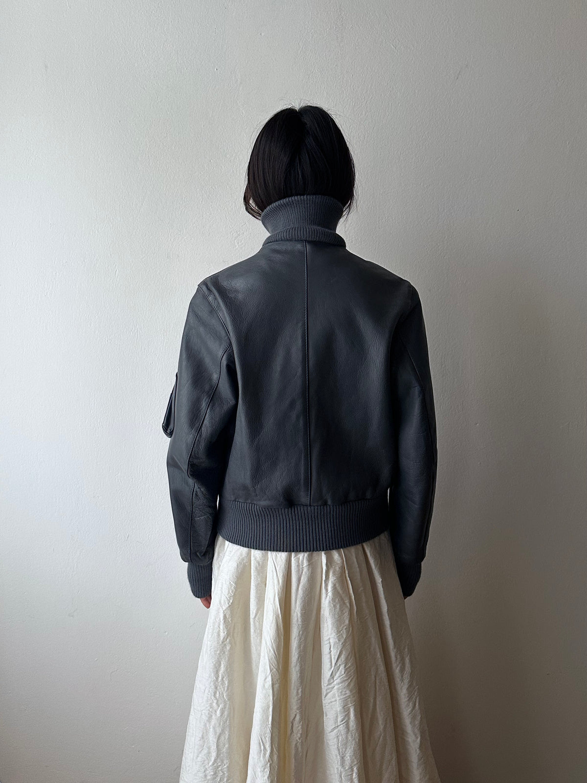 1990s German Air Force Leather Flight Jacket