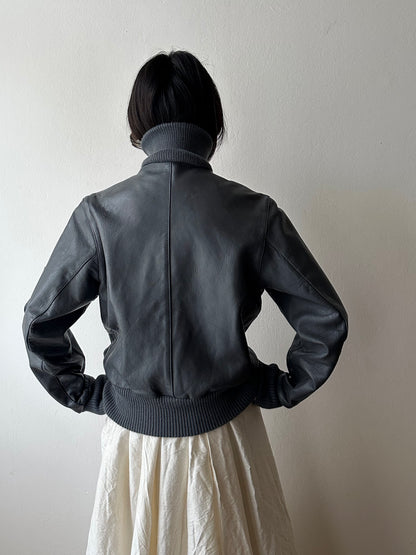 1990s German Air Force Leather Flight Jacket