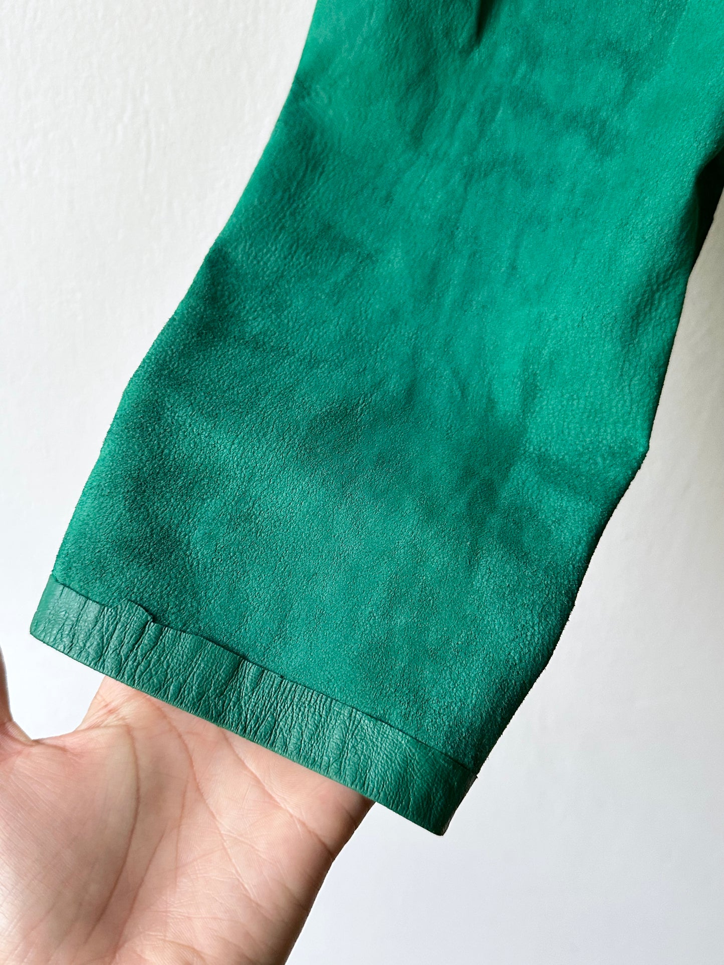 vintage smooth light leather pants