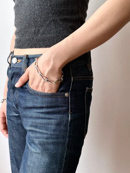 France 925 elongated chain bracelet