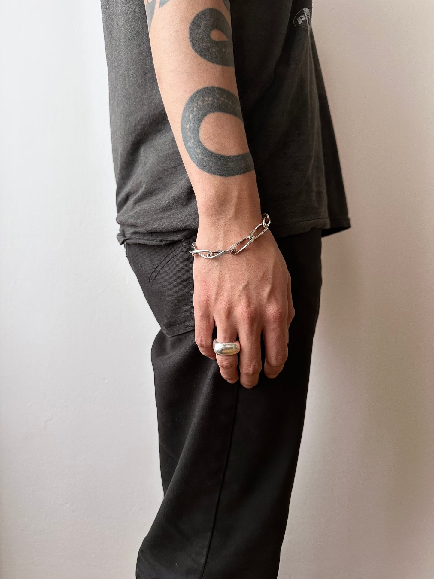 France 925 elongated chain bracelet