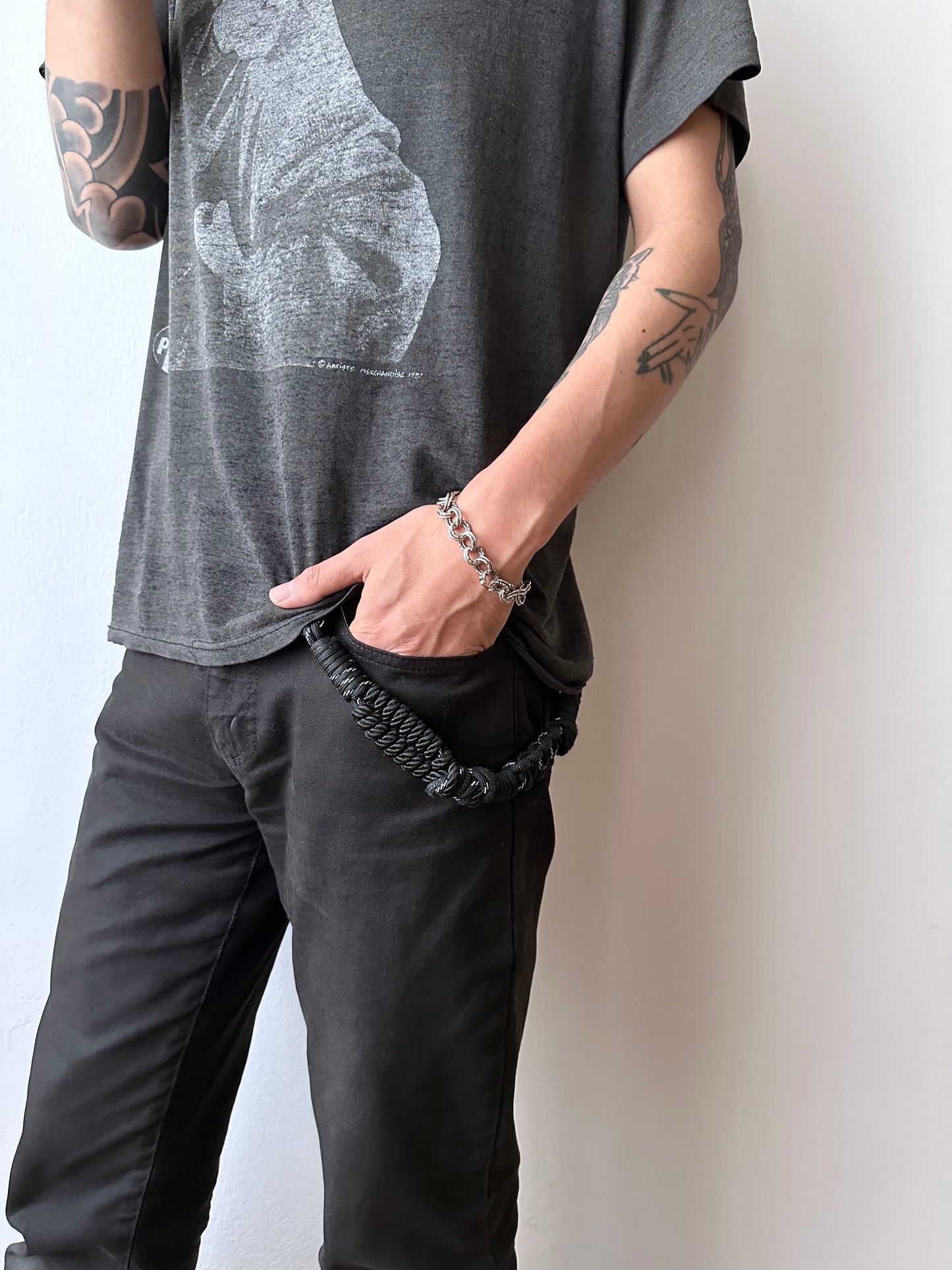 800 hammered pattern chain bracelet