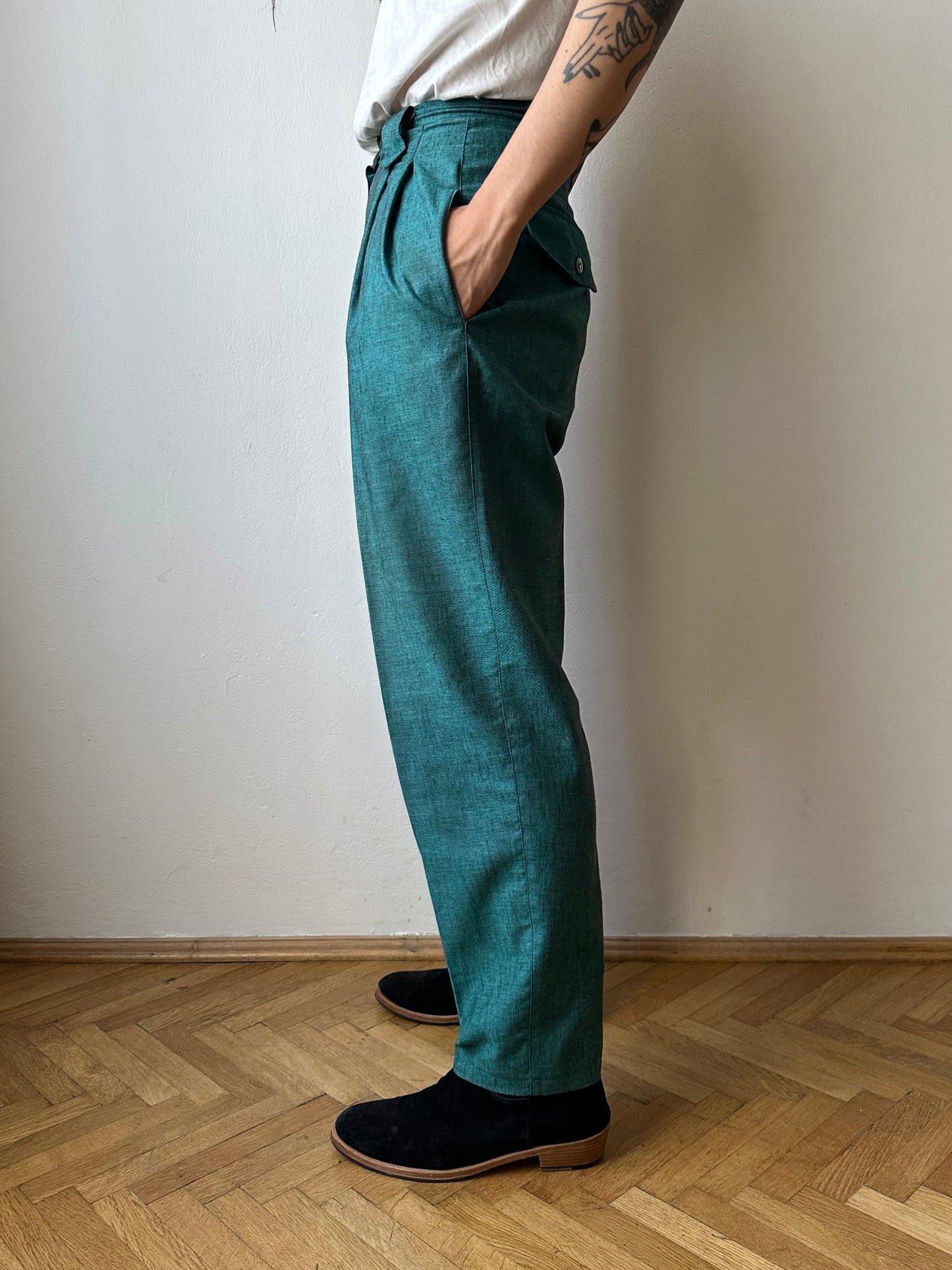 1980s West German linen/viscose trousers - w28