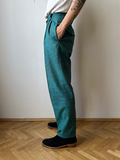 1980s West German linen/viscose trousers - w28