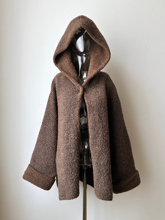 Knit hoodie made in France