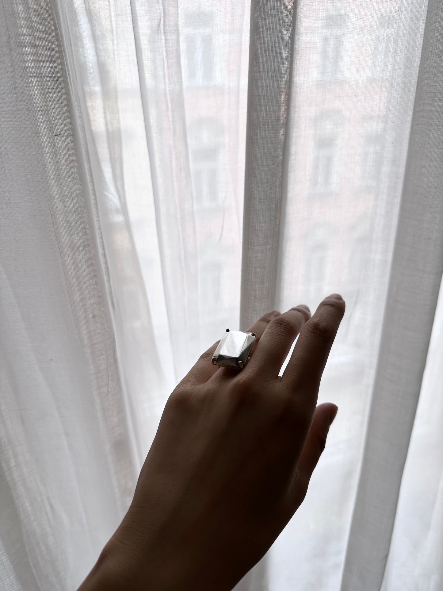 CHRISTOFLE gemstone silver ring