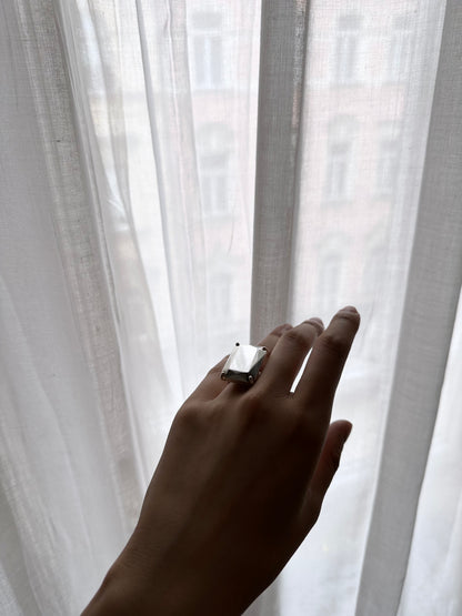 CHRISTOFLE gemstone silver ring