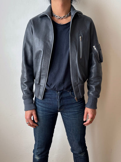 1990s German Air Force Leather Flight Jacket