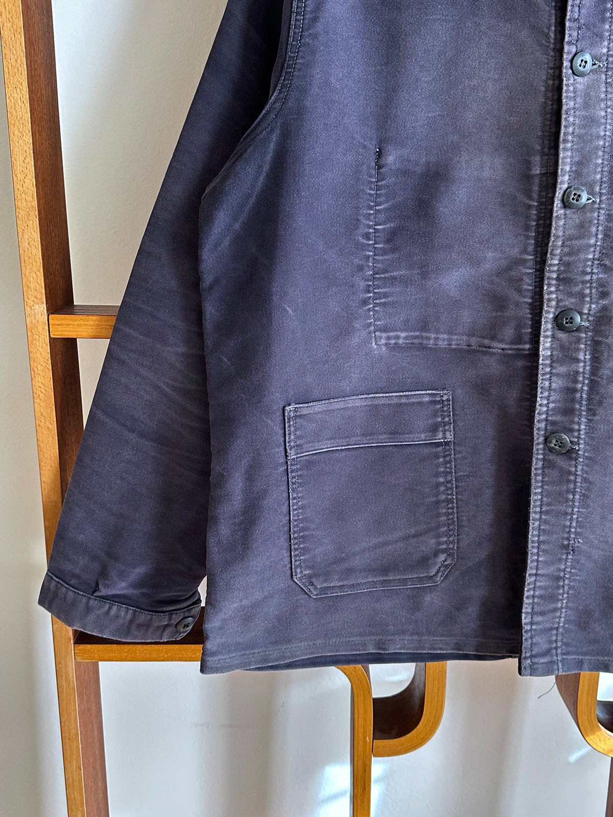 1960s Le Mont St Michel Black moleskin jacket