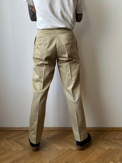 1980s Stone Island beige chinos 80年代 Massimo osti マッシモマッシモオスティ Made in Italy イタリア製 ストーンアイランド ベージュ チノパン Toto Praha Vintage clothing shop Antique shop 古着屋 プラハ Showroom appointment Prague ユーロ古着 ヨーロッパ古着 古着卸 ヴィンテージ