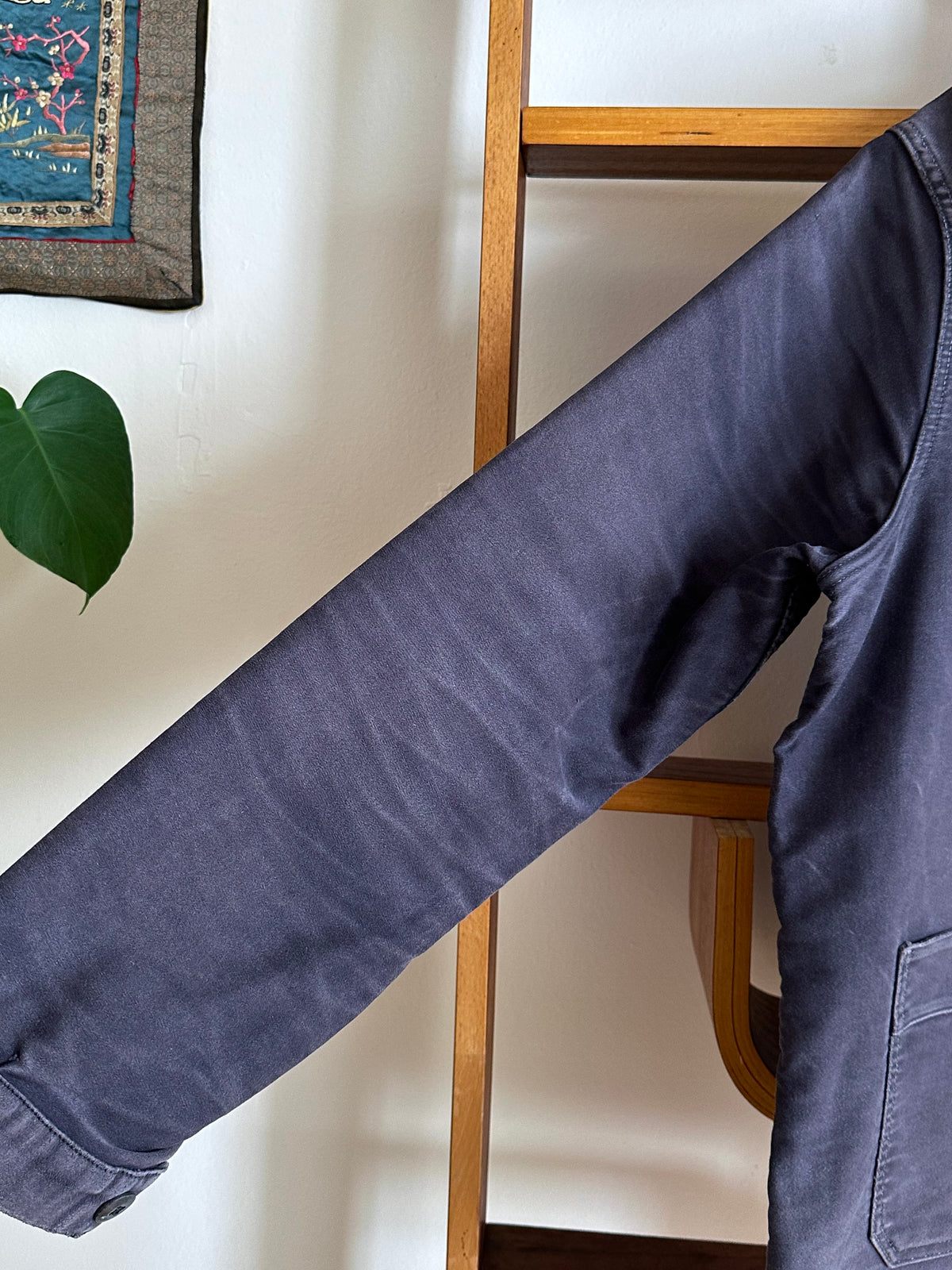 1960s Le Mont St Michel Black moleskin jacket