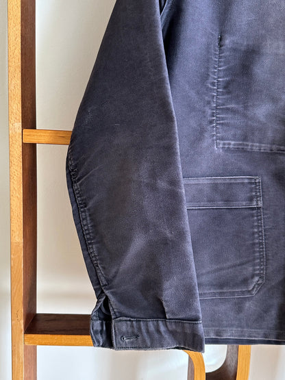 1960s Le Mont St Michel Black moleskin jacket