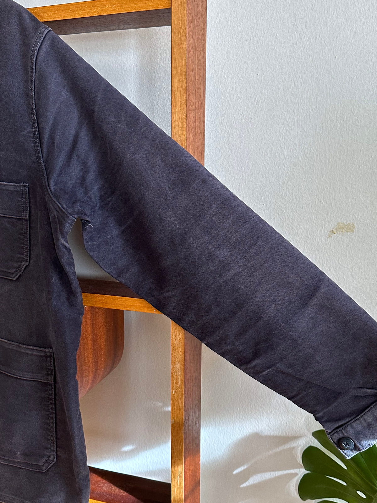1960s Le Mont St Michel Black moleskin jacket