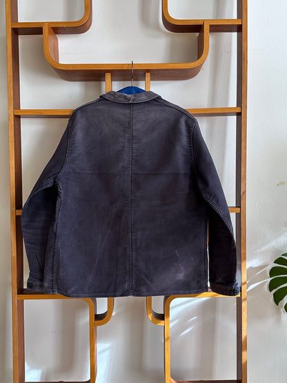 1960s Le Mont St Michel Black moleskin jacket