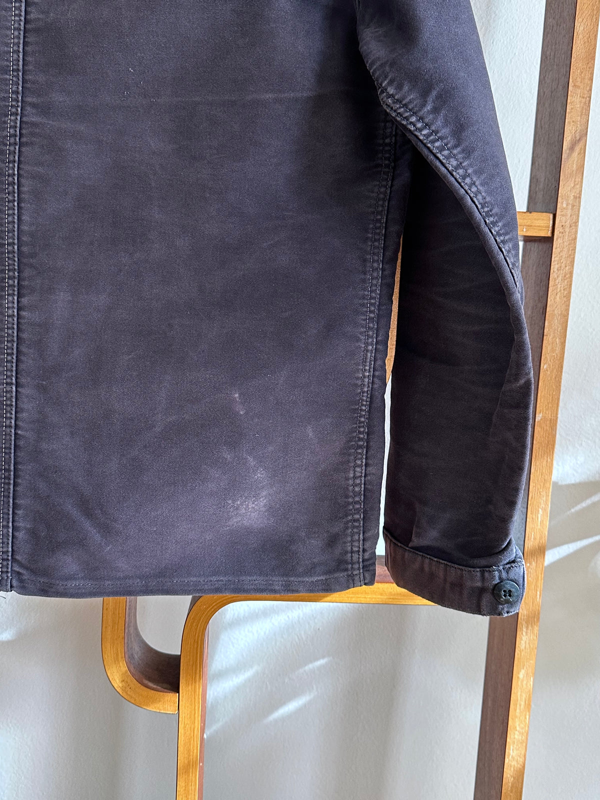 1960s Le Mont St Michel Black moleskin jacket