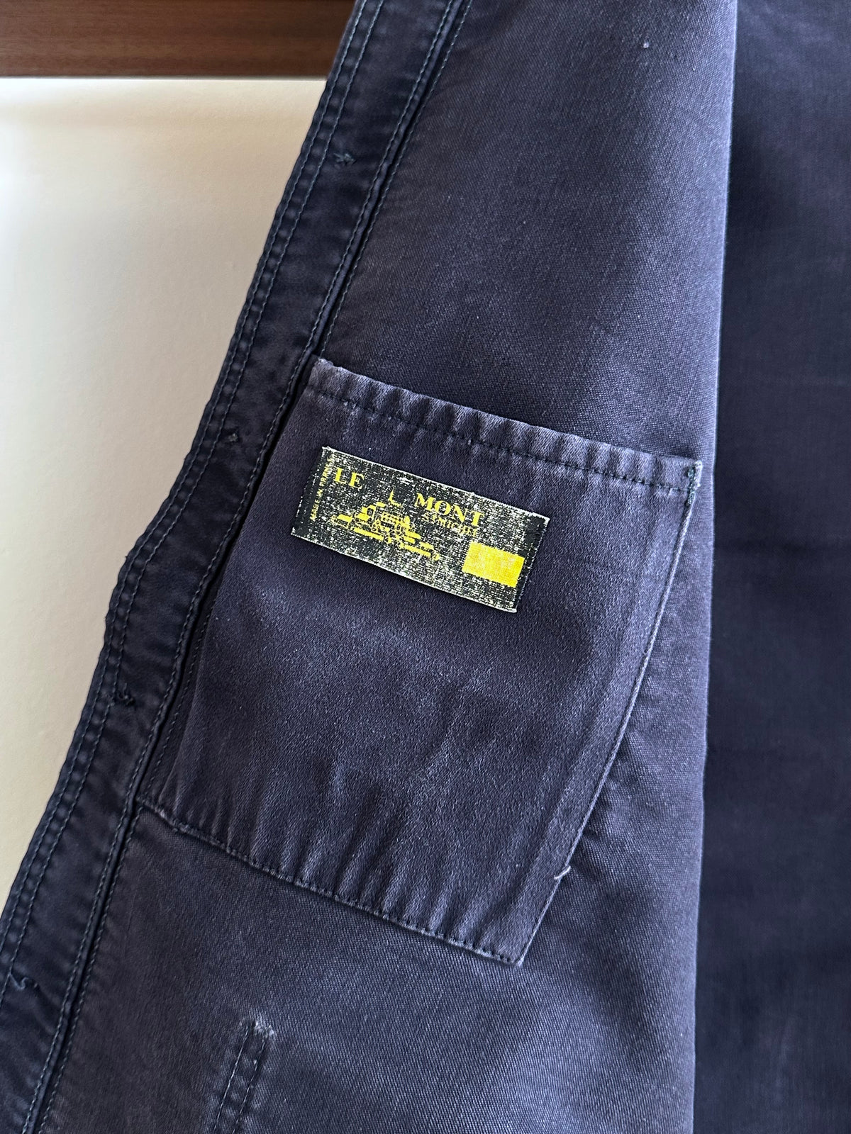 1960s Le Mont St Michel Black moleskin jacket