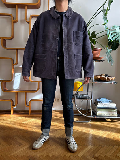 1960s Le Mont St Michel Black moleskin jacket