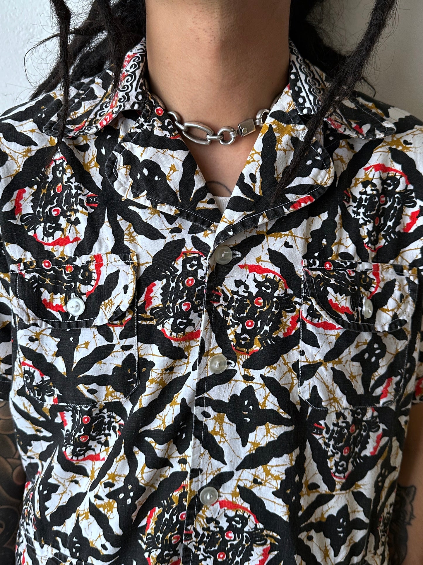 1970s Kenyan batik shirt