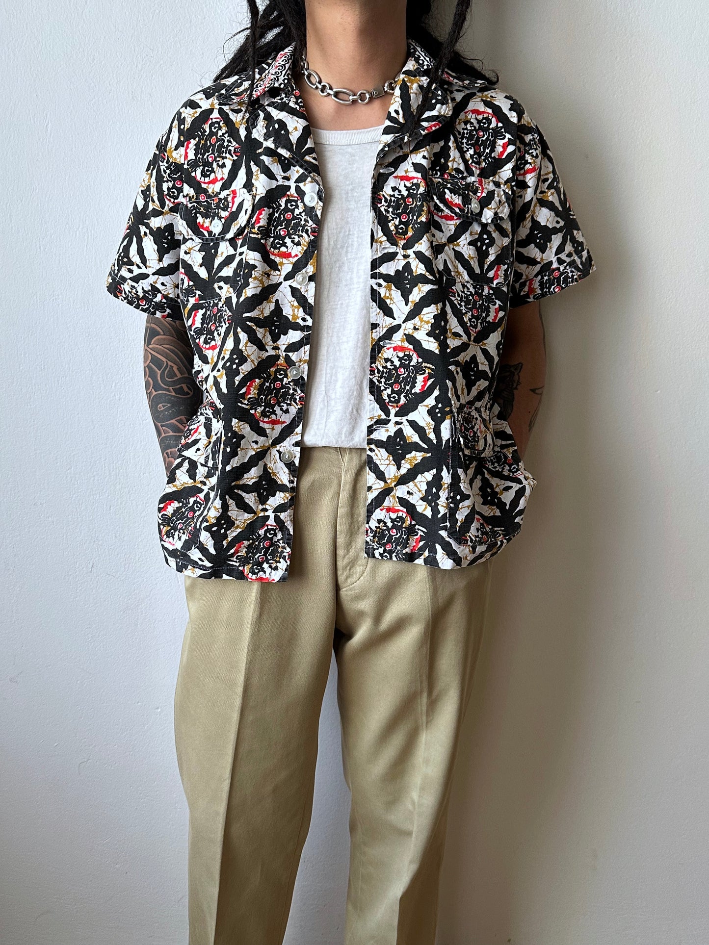 1970s Kenyan batik shirt