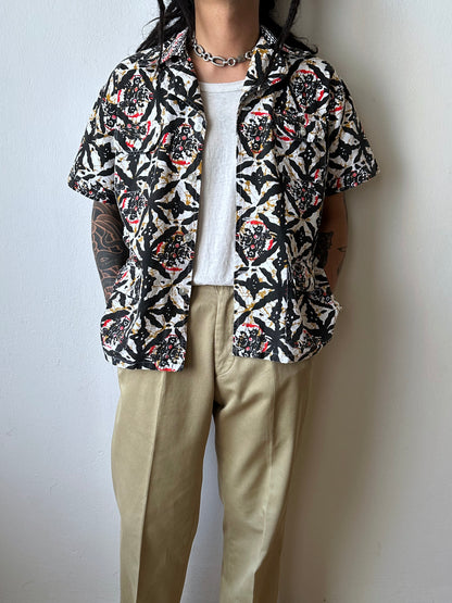1970s Kenyan batik shirt