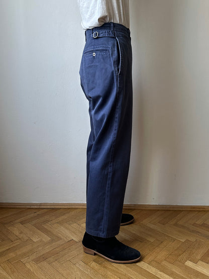 1980s Stone Island navy chinos 80年代 Massimo osti マッシモマッシモオスティ Made in Italy イタリア製 ストーンアイランド 紺色 チノパン Toto Praha Vintage clothing shop Antique shop 古着屋 プラハ Showroom appointment Prague ユーロ古着 ヨーロッパ古着 古着卸 ヴィンテージ