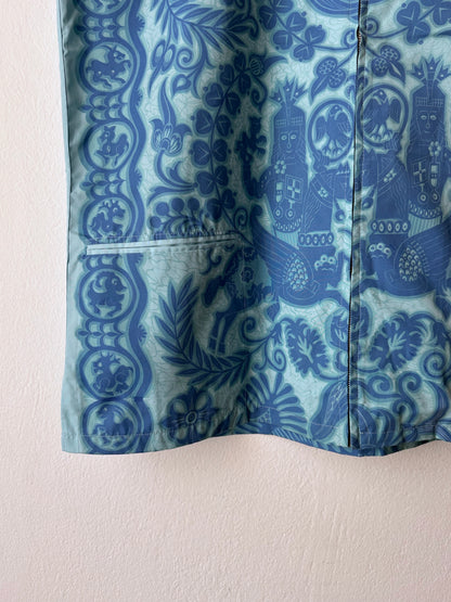 1970s Zip-Up Hawaiian Shirt