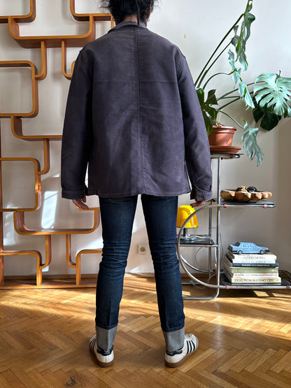 1960s Le Mont St Michel Black moleskin jacket