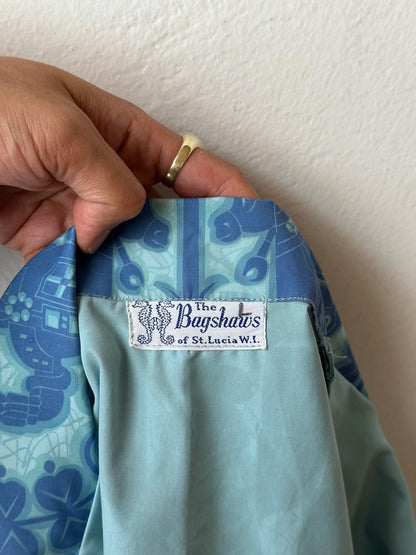 1970s Zip-Up Hawaiian Shirt
