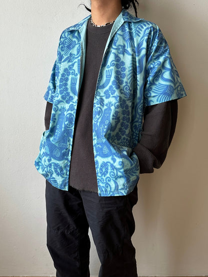 1970s Zip-Up Hawaiian Shirt