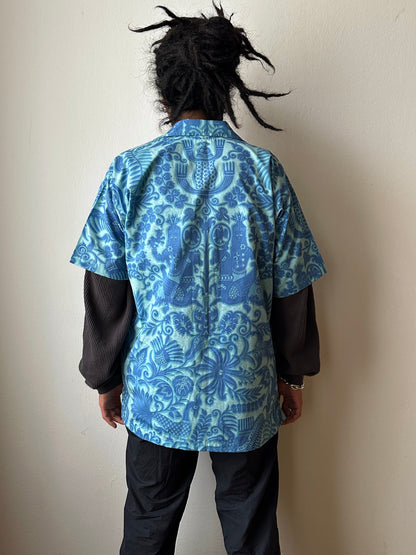 1970s Zip-Up Hawaiian Shirt