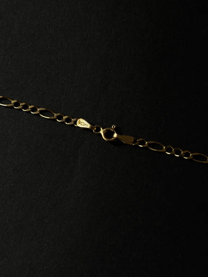 70s Czechoslovakia Figaro chain necklace Au585