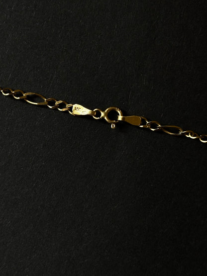 70s Czechoslovakia Figaro chain necklace Au585