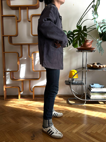 1960s Le Mont St Michel Black moleskin jacket