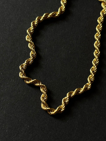 40-50s Czechoslovakia rope chain bracelet Au585