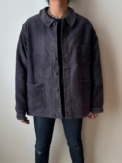 1960s Le Mont St Michel Black moleskin jacket
