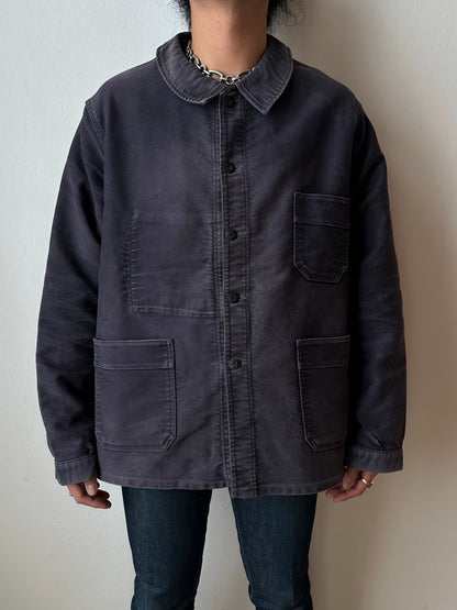 1960s Le Mont St Michel Black moleskin jacket